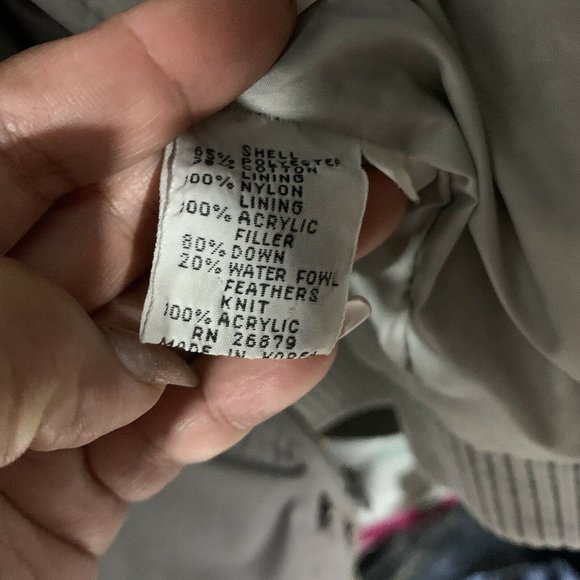 Vintage Members Only Grey Down Men Puffer Jacket Plaid Lined Coat Size 52 - Picture 7 of 12